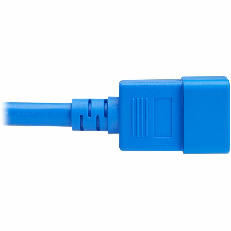Eaton Tripp Lite Series Power Cord, C20 to C21 - Heavy-Duty, 20A, 250V, 12 AWG, 3 ft. (0.9 m), Blue — P035-003-ABL