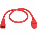 Eaton Tripp Lite Series Power Cord, C14 to C21 - Heavy-Duty, 15A, 250V, 14 AWG, 2.5 ft. (0.76 m), Red — P037-2P5-ARD