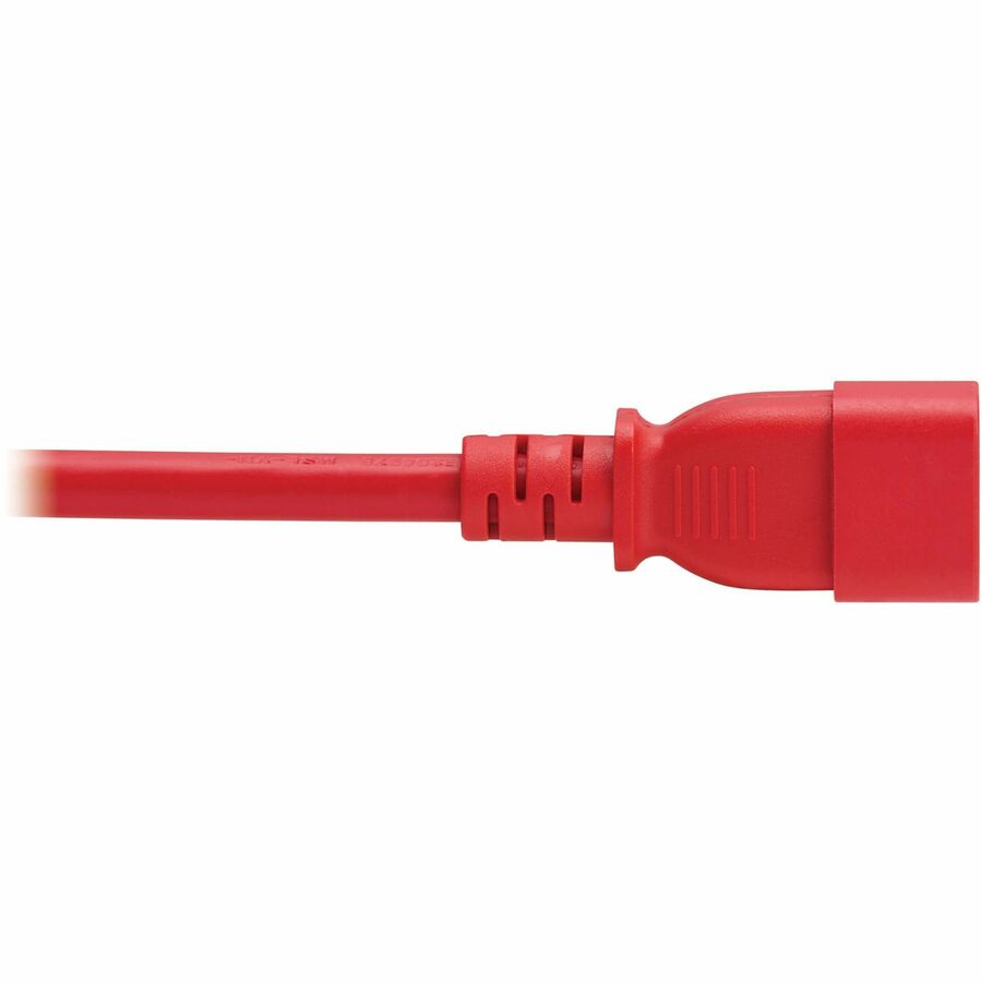 Eaton Tripp Lite Series Power Cord, C14 to C21 - Heavy-Duty, 15A, 250V, 14 AWG, 2.5 ft. (0.76 m), Red — P037-2P5-ARD