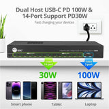 SIIG 16-port Industrial 600W USB-C PD Charging Station with 5Gbps USB Hub — ID-US0B11-S3