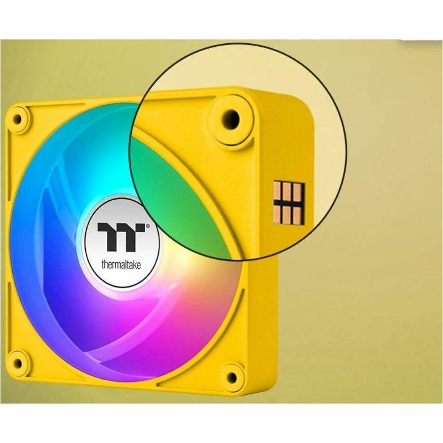 Thermaltake CT120 EX Reverse ARGB Sync PC Cooling Fan Bumblebee (3-Fan Pack) - 3 Pack — CL-F223-PL12BB-A