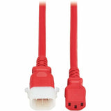 Eaton Tripp Lite Series PDU Power Cords, C13 to P-Lock C14 - Heavy-Duty, 15A, 250V, 14 AWG, 2 ft. (0.6 m), Red, 6 Pack — P005-E02-ARD-6