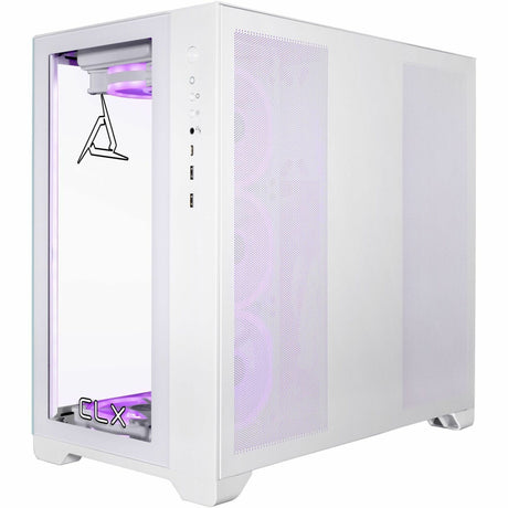 CLX SET Gaming Desktop Computer - AMD Ryzen 7 7800X3D - 64 GB - 6 TB HDD - 2 TB SSD - Mid-tower - White — TGMSETRTU5205WM