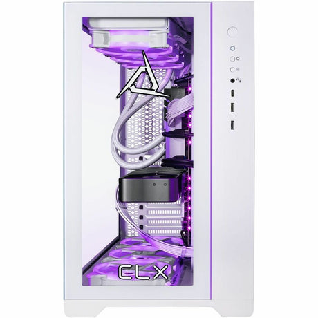 CLX SET Gaming Desktop Computer - AMD Ryzen 7 7800X3D - 64 GB - 6 TB HDD - 2 TB SSD - Mid-tower - White — TGMSETRTU5205WM