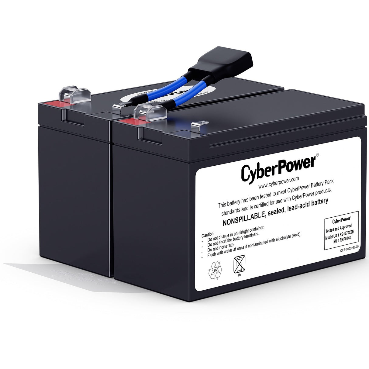 CyberPower RB1270X2E Replacement Battery Cartridge — RB1270X2E