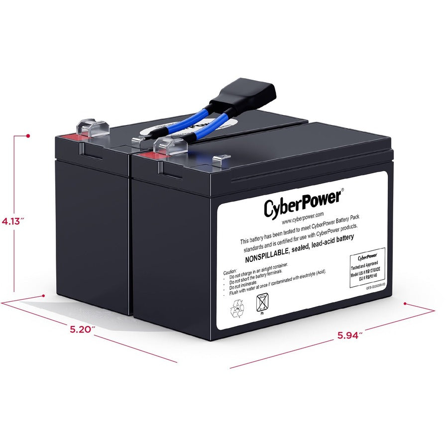 CyberPower RB1270X2E Replacement Battery Cartridge — RB1270X2E