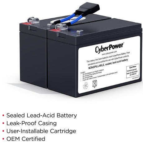 CyberPower RB1270X2E Replacement Battery Cartridge — RB1270X2E