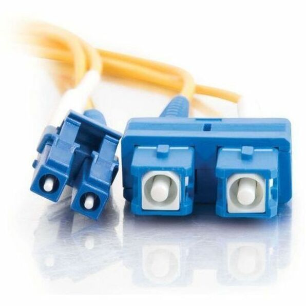 C2G 49.2ft (15m) LC-SC 9/125 OS2 Duplex Single-Mode PVC Fiber Optic Cable - Yellow — 37471