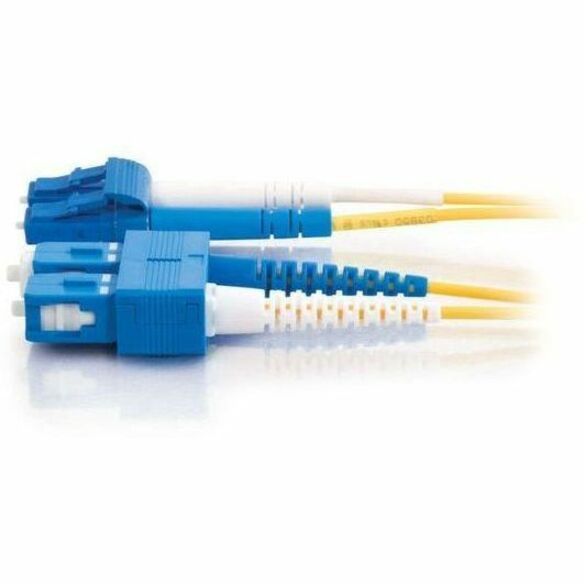 C2G 49.2ft (15m) LC-SC 9/125 OS2 Duplex Single-Mode PVC Fiber Optic Cable - Yellow — 37471