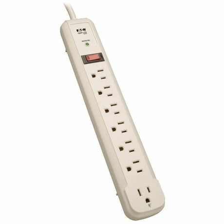 Eaton Tripp Lite Series Protect It! 7-Outlet Surge Protector, 4 ft. (1.22 m) Cord, 1080 Joules, 1 Diagnostic LED, Light Gray Housing — TLP74R