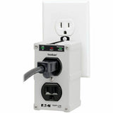 Eaton Tripp Lite Series Isobar 2-Outlet Surge Protector, Direct Plug-In, 1410 Joules, Diagnostic LEDs, Metal Housing — ISOBLOK2-0