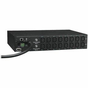 Eaton 5.5kW Single-Phase Switched PDU - LX Interface, 208/230V Outlets (16 C13), L6-30P Input, 12 ft. (3.66 m) Cord, 2U Rack-Mount, TAA — PDUMH30HVNET