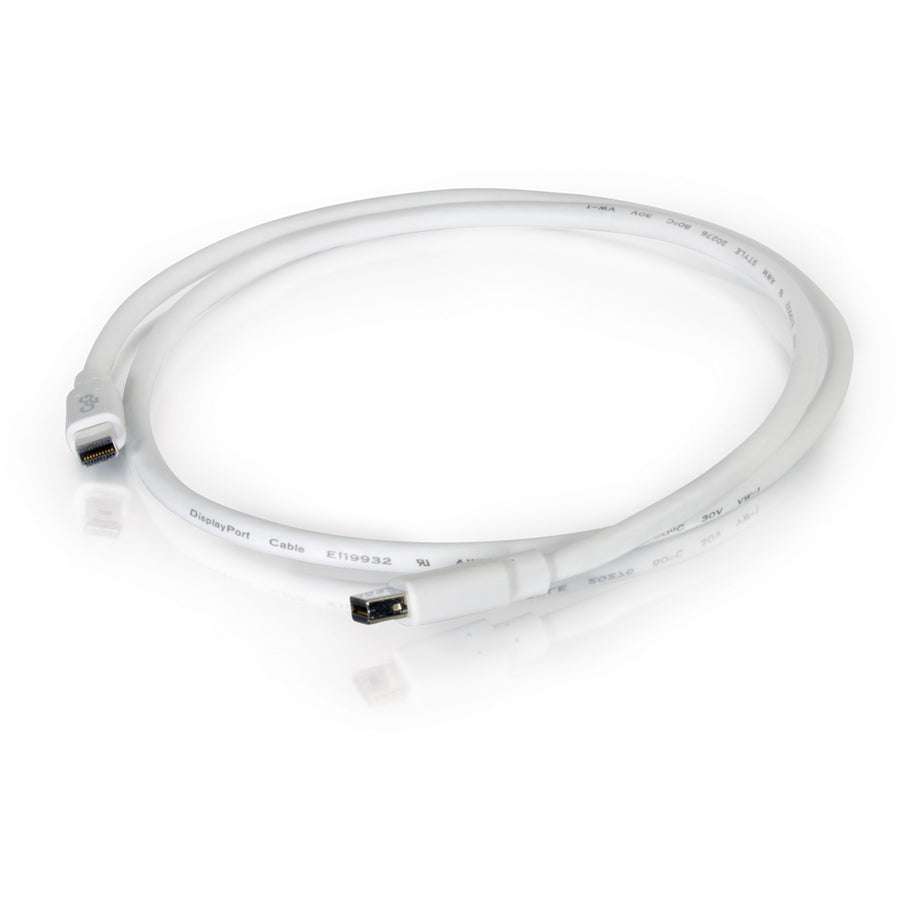 C2G 3ft Mini DisplayPort Cable 4K 30Hz - White — 54410