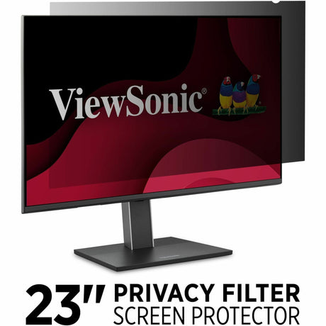 ViewSonic 23.0" Privacy Filter Screen Protector for Widescreen (16:9) LCD Monitor Lightweight Anti-glare and Anti-scratch, Black. 20 screen protectors per master pack. — VSPF2300