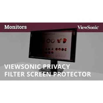 ViewSonic 23.0" Privacy Filter Screen Protector for Widescreen (16:9) LCD Monitor Lightweight Anti-glare and Anti-scratch, Black. 20 screen protectors per master pack. — VSPF2300