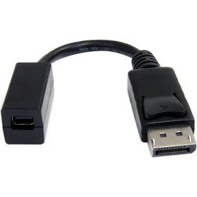 StarTech.com 6in (15cm) DisplayPort to Mini DisplayPort Cable, 4K x 2K Video, DP Male to Mini DP Female Adapter Cable, DP to mDP 1.2 — DP2MDPMF6IN