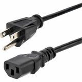 StarTech.com 10ft (3m) Computer Power Cord, NEMA 5-15P to C13, 10A 125V, 18AWG, Black Replacement AC PC Power Cord, TV/Monitor Power Cable — PXT101_10