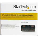 StarTech.com SV411KUSB - KVM / audio switch - USB - 4 ports - 1 local user — SV411KUSB