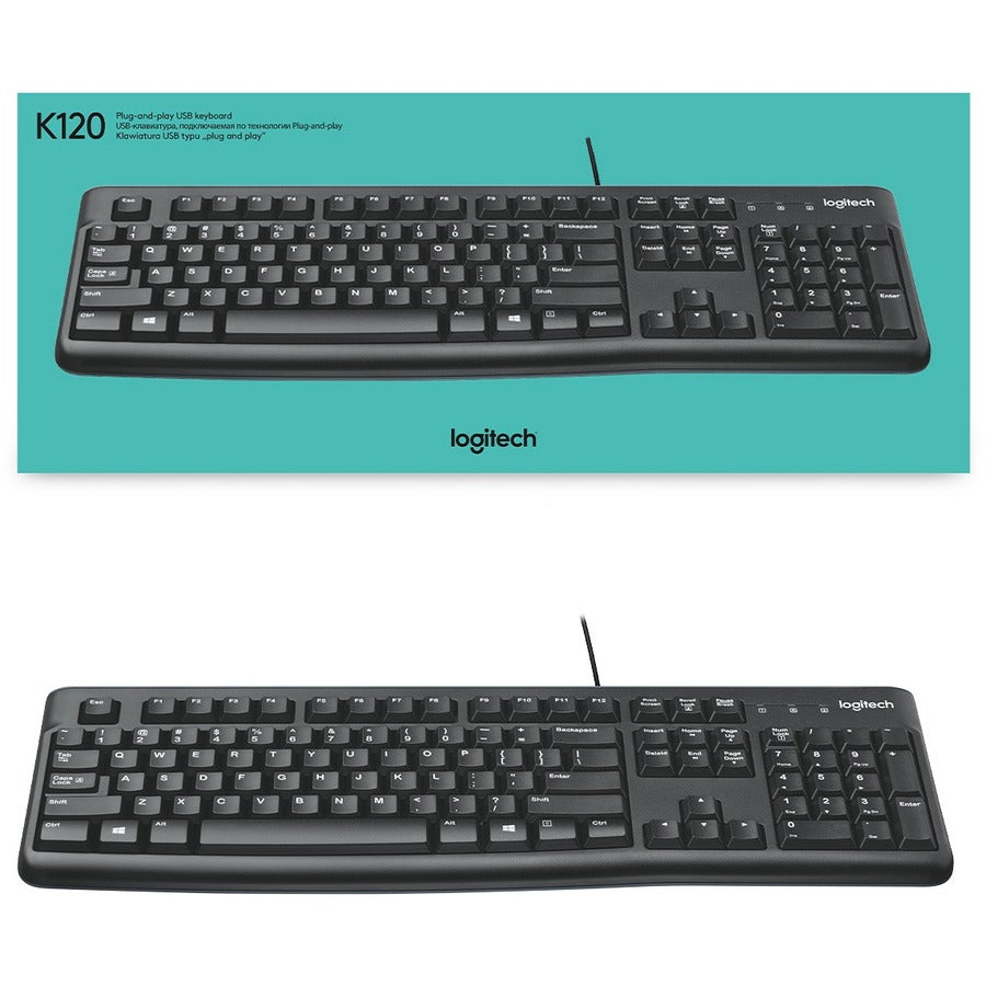 Logitech K120 Plug-and-Play USB Keyboard — 920-002478