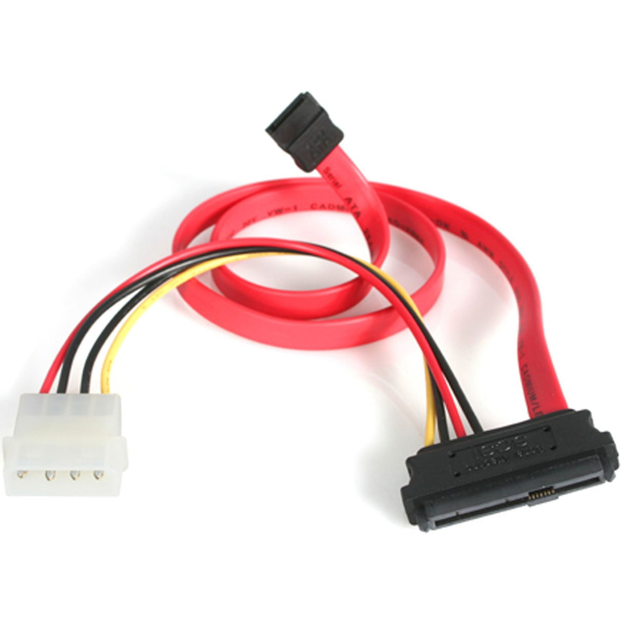 StarTech.com S18in SAS 29 Pin to SATA Cable with LP4 Power — SAS729PW18