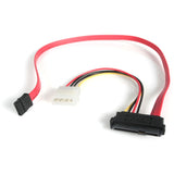 StarTech.com S18in SAS 29 Pin to SATA Cable with LP4 Power — SAS729PW18
