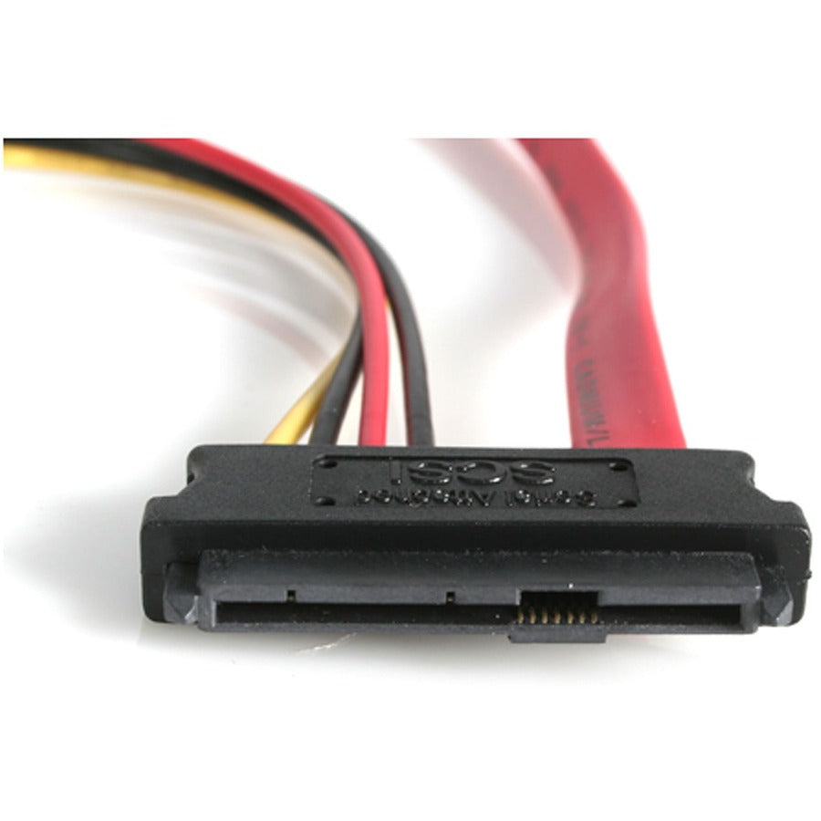 StarTech.com S18in SAS 29 Pin to SATA Cable with LP4 Power — SAS729PW18