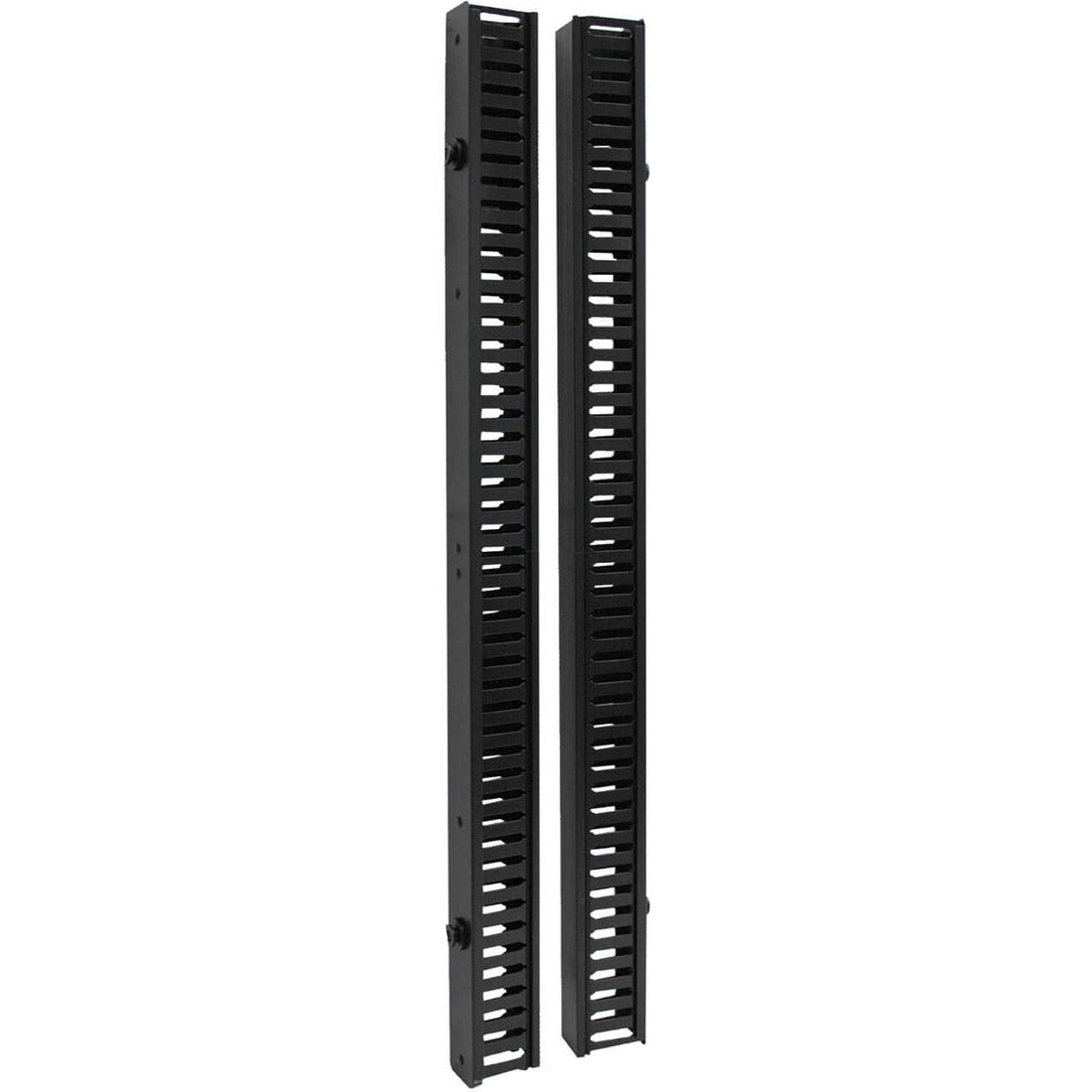 Eaton Tripp Lite Series SmartRack 6 ft. (1.83 m) Vertical Cable Manager - Double finger duct with cover & toolless mounting — SRCABLEDUCTVRT
