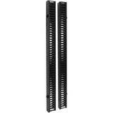 Eaton Tripp Lite Series SmartRack 6 ft. (1.83 m) Vertical Cable Manager - Double finger duct with cover & toolless mounting — SRCABLEDUCTVRT