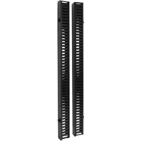 Eaton Tripp Lite Series SmartRack 6 ft. (1.83 m) Vertical Cable Manager - Double finger duct with cover & toolless mounting — SRCABLEDUCTVRT