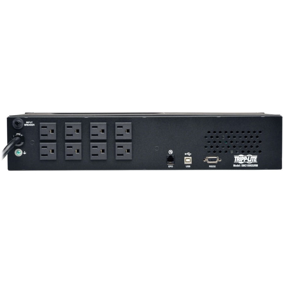Eaton Tripp Lite Series SmartPro 120V 1.5kVA 1kW Line-Interactive Sine Wave UPS, 2U Rack/Tower, LCD, USB, DB9, 8 Outlets — SMC15002URM