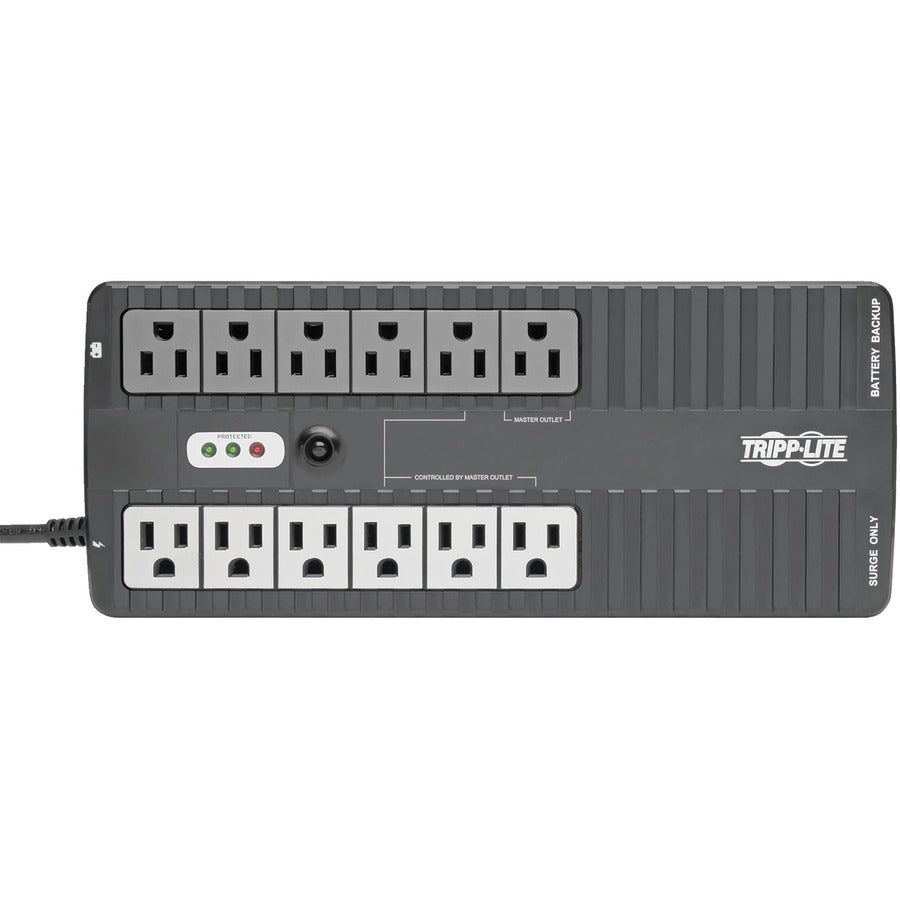 Eaton Tripp Lite Series 750VA 450W Standby UPS - 12 NEMA 5-15R Outlets, 120V, 50/60 Hz, 5-15P Plug, ENERGY STAR, Desktop/Wall — ECO750UPS