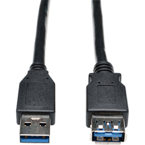 Eaton Tripp Lite Series USB 3.0 SuperSpeed Extension Cable (A M/F), Black, 6 ft. (1.83 m) — U324-006-BK