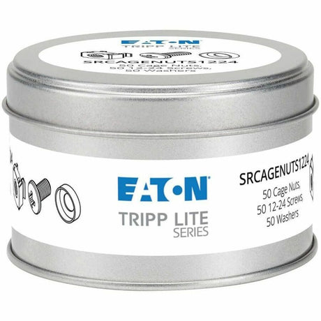 Eaton Tripp Lite Series SmartRack Square Hole Hardware Kit with 50 pcs 12-24 screws and washers — SRCAGENUTS1224