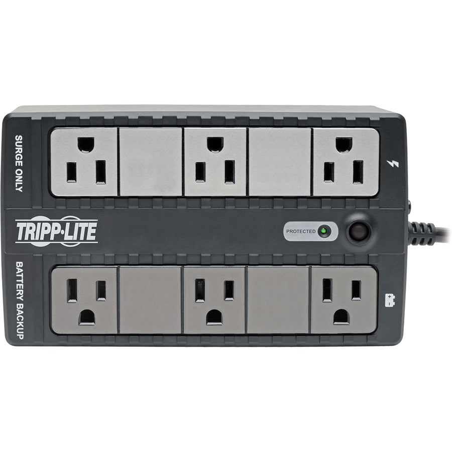 Eaton Tripp Lite Series 120V 350VA 210W Standby UPS - 6 NEMA 5-15R Outlets, 50/60 Hz, 5-15P Plug, Desktop/Wall Mount — BC350