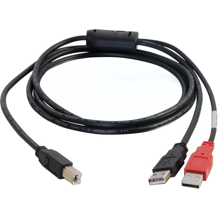 C2G 6ft USB A to USB B Y-Cable - Dual USB A to USB B Cable - USB 2.0 - M/M — 28108