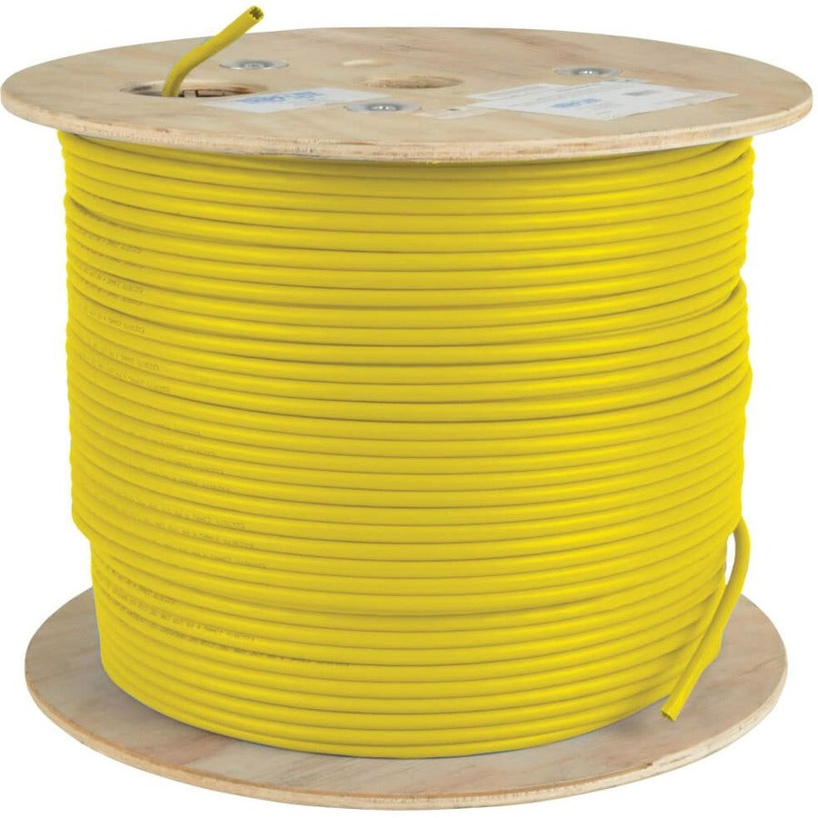 Eaton Tripp Lite Series Cat5e 350 MHz Solid Core (UTP) PVC Bulk Ethernet Cable - Yellow, 1000 ft. (304.8 m), TAA — N022-01K-YW