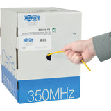 Eaton Tripp Lite Series Cat5e 350 MHz Solid Core (UTP) PVC Bulk Ethernet Cable - Yellow, 1000 ft. (304.8 m), TAA — N022-01K-YW