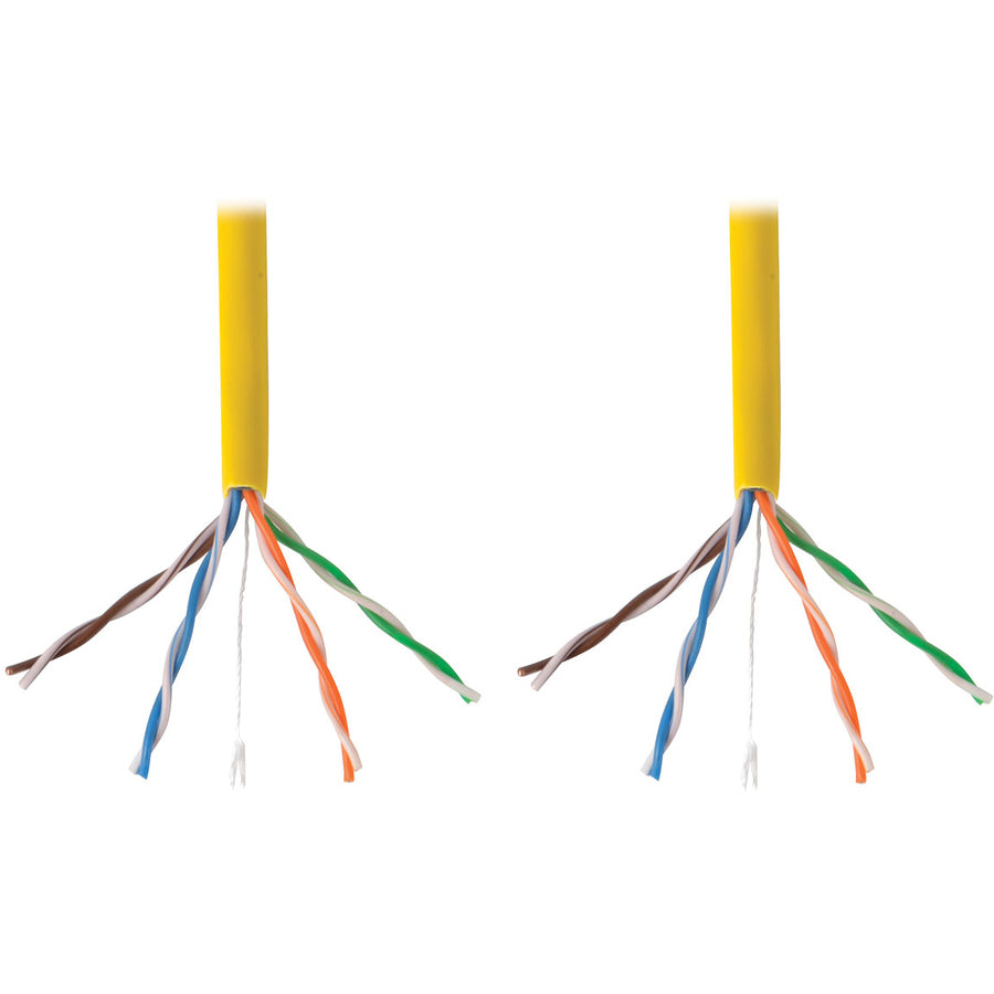 Eaton Tripp Lite Series Cat5e 350 MHz Solid Core (UTP) PVC Bulk Ethernet Cable - Yellow, 1000 ft. (304.8 m), TAA — N022-01K-YW
