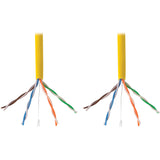 Eaton Tripp Lite Series Cat5e 350 MHz Solid Core (UTP) PVC Bulk Ethernet Cable - Yellow, 1000 ft. (304.8 m), TAA — N022-01K-YW