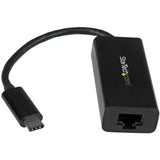 StarTech.com USB C to Gigabit Ethernet Adapter - Thunderbolt 3 - 10/100/1000Mbps - Black — US1GC30B
