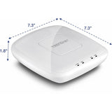 TRENDnet AC1750 Dual Band PoE Access Point, 1300Mbps WiFi AC+450 Mbps WiFi N, WDS Bridge, WDS Station, Repeater Modes, Band Steering, WiFi Traffic Shaping, IPv6, White, TEW-825DAP