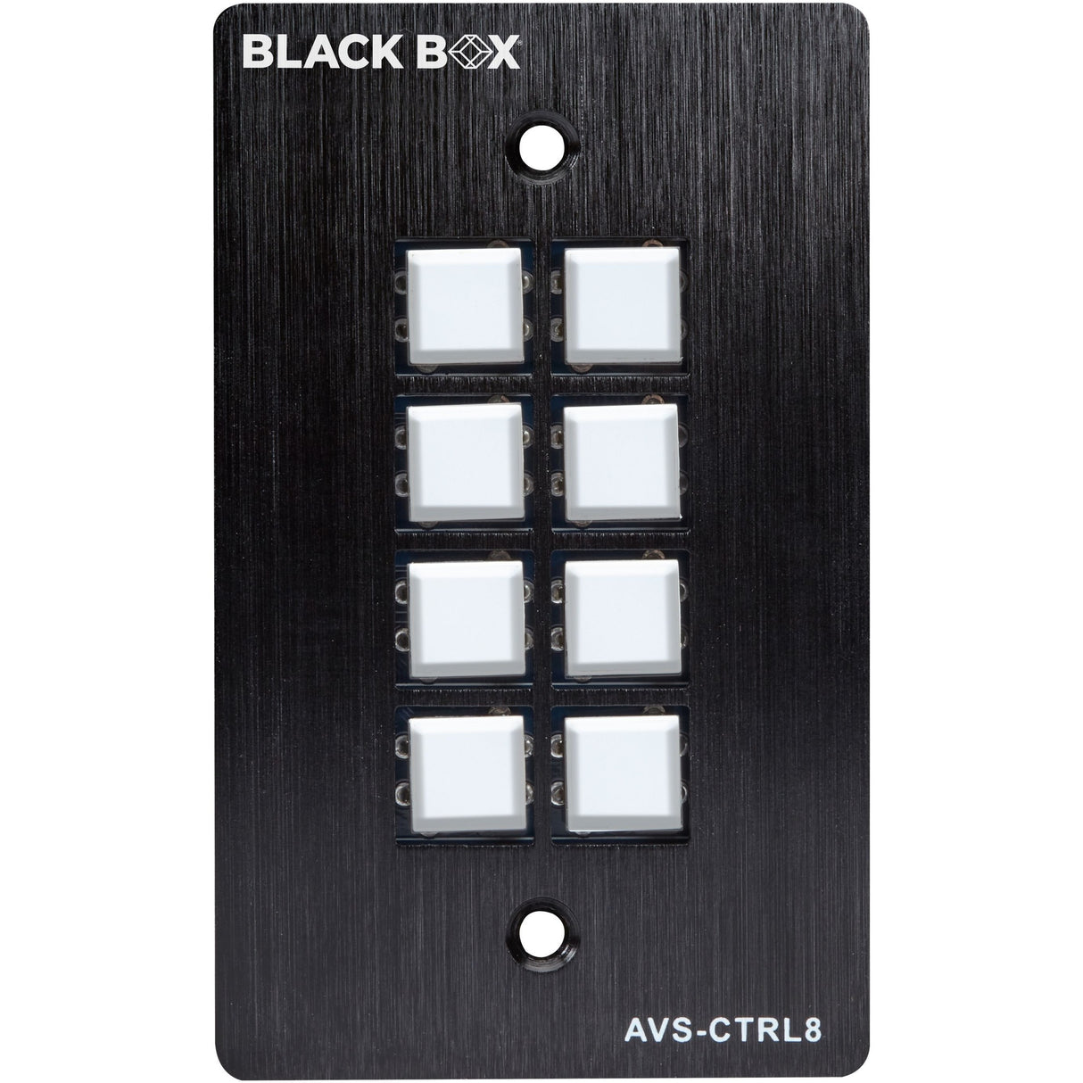 Black Box Wallplate Control Panel - RS-232, 8-Button — AVS-CTRL8