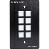Black Box Wallplate Control Panel - RS-232, 8-Button — AVS-CTRL8
