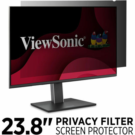 ViewSonic 23.8" Privacy Filter Screen Protector for Widescreen (16:9) LCD Monitor Lightweight Anti-glare and Anti-scratch, Black. 20 screen protectors per master pack. — VSPF2380