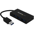 StarTech.com 4 Port USB 3.0 Hub - USB Type-A to 1x USB-C & 3x USB-A SuperSpeed 5Gbps - USB Bus Powered - Portable/Laptop USB 3.2 Gen 1 Hub — HB30A3A1CFB