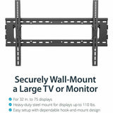 StarTech.com Flat Screen TV Wall Mount - Tilting - For 32" to 75" TVs - Steel - VESA TV Mount - Monitor Wall Mount — FLATPNLWALL