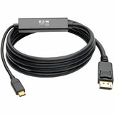 Eaton Tripp Lite Series USB-C to DisplayPort Active Adapter Cable (M/M), 4K 60 Hz, 6 ft. (1.8 m) — U444-006-DP