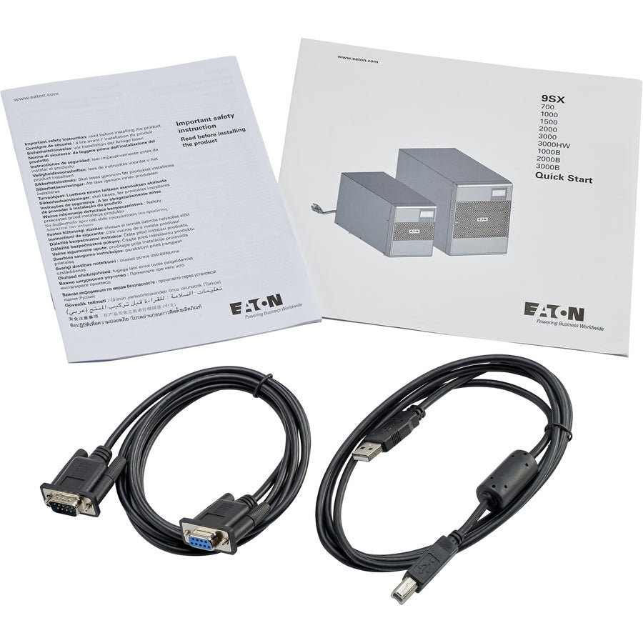 Eaton 9SX 1000VA 900W 120V Online Double-Conversion UPS - 6 NEMA 5-15R Outlets, Cybersecure Network Card Option, Extended Run, Tower — 9SX1000