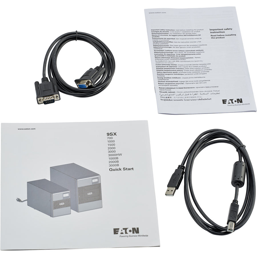 Eaton 9SX 1000VA 900W 120V Online Double-Conversion UPS - 6 NEMA 5-15R Outlets, Cybersecure Network Card Option, Extended Run, Tower — 9SX1000