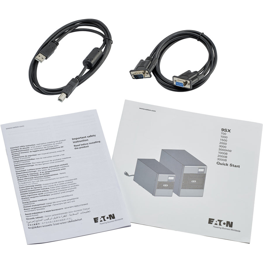 Eaton 9SX 1000VA 900W 120V Online Double-Conversion UPS - 6 NEMA 5-15R Outlets, Cybersecure Network Card Option, Extended Run, Tower — 9SX1000